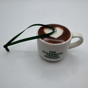 Starbucks Ornament Mini Coffee Cup Latte Heart Valentines Day or Christmas New